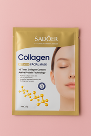 Masque facial anti-rides au collagène hydratant et raffermissant peau éclatante