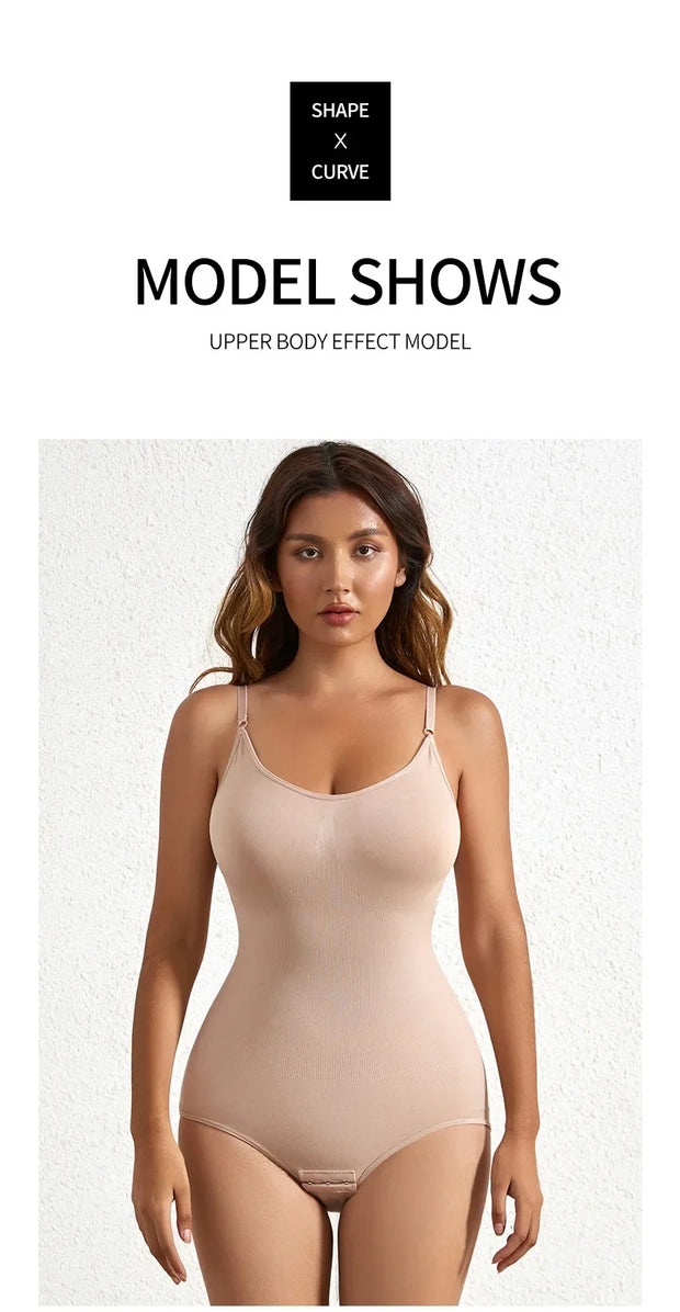 Solid Seamless Shaping Shapewear Bodysuit