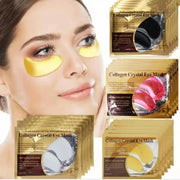 Gold Collagen Crystal Eye Mask set with anti-aging and moisturizing patches under eyes