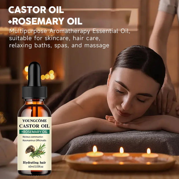 Mix Castor Oil and Rosemary Oil for Hair Growth