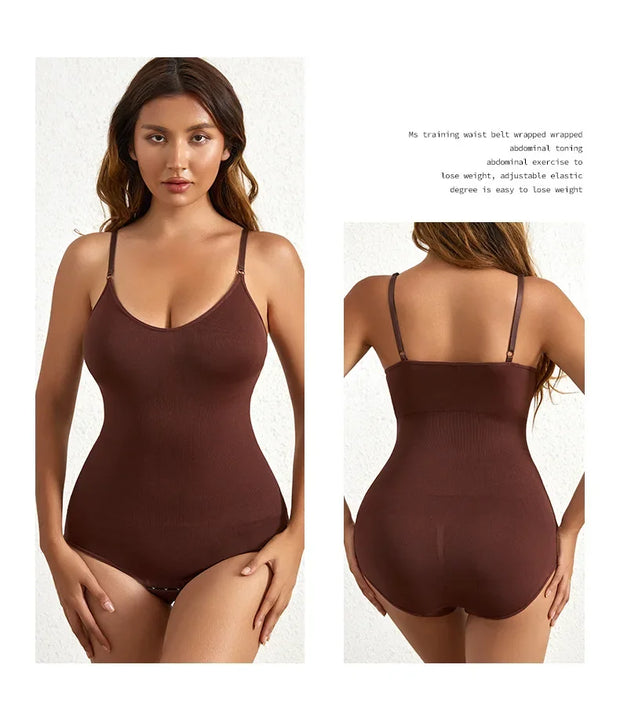 Solid Seamless Shaping Shapewear Bodysuit
